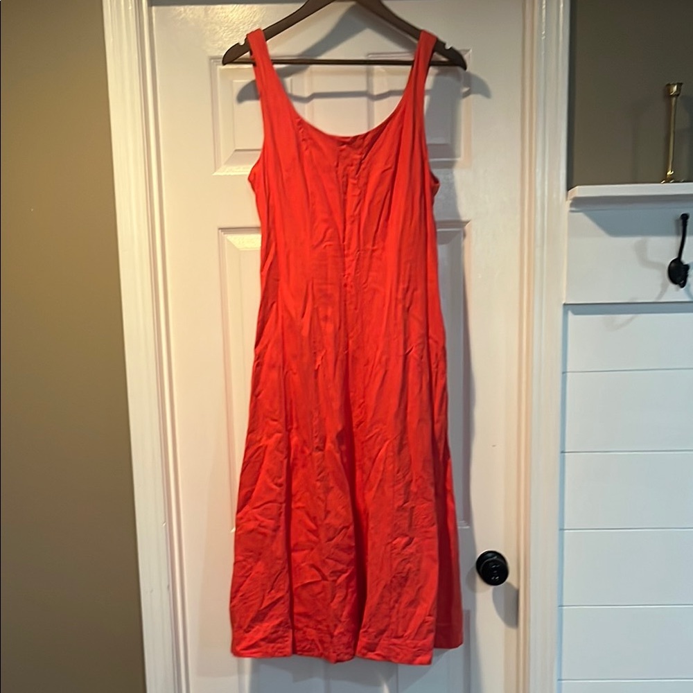 A New Day Orange Sleeveless Scoop Neck Sundress
